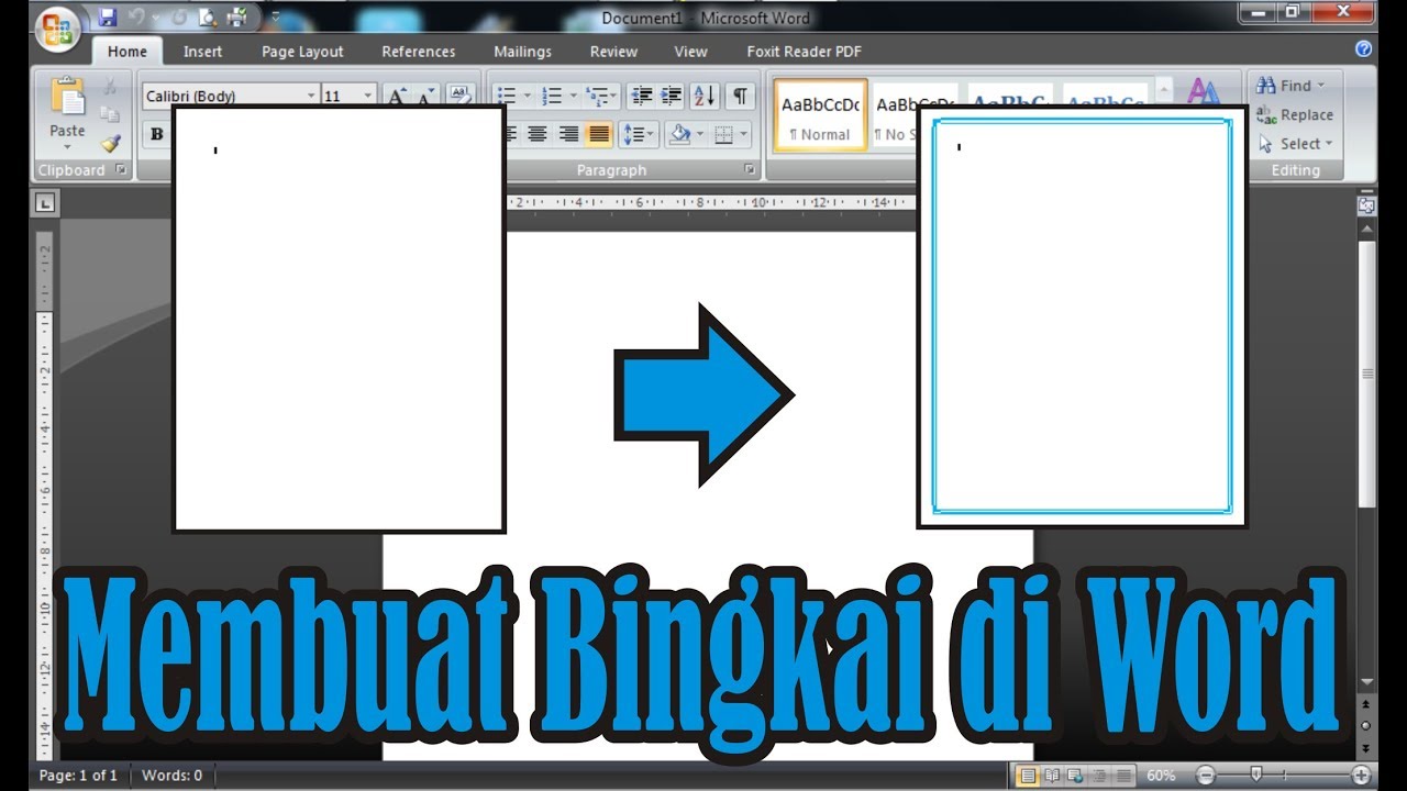 Cara Membuat Bingkai Pada Microsoft Word 2007 Tutorial Microsoft Office